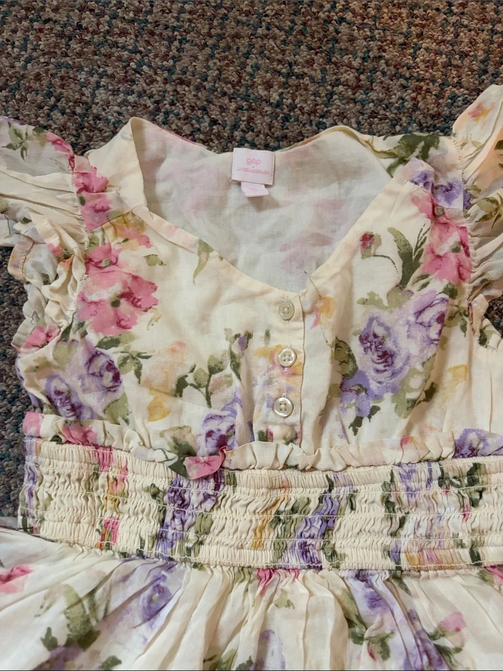 GAP x LSF Love Shack Fancy Girls Floral Mini Dress XSmall (5)